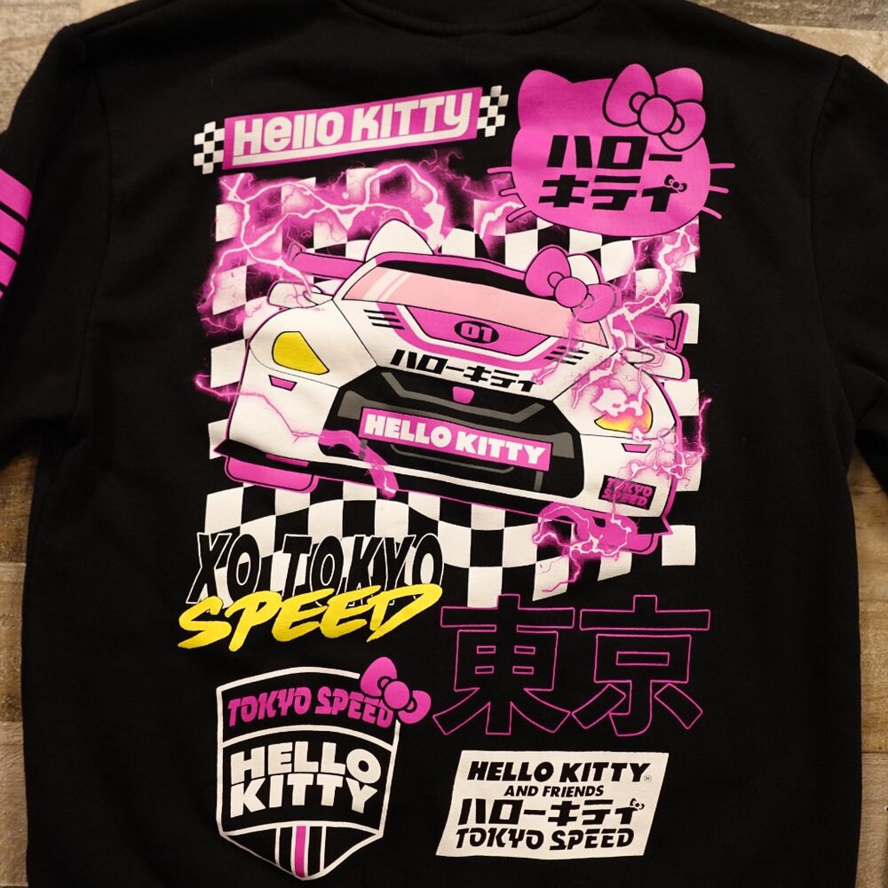 Hello Kitty x Tokyo Speed‎ Racing Graphic Sweatshirt - Medium Black